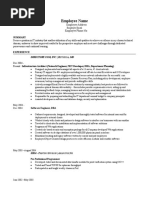 Preferred Resume