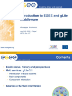 Introduction To Egee and Glite Middleware: Enabling Grids For E-Science
