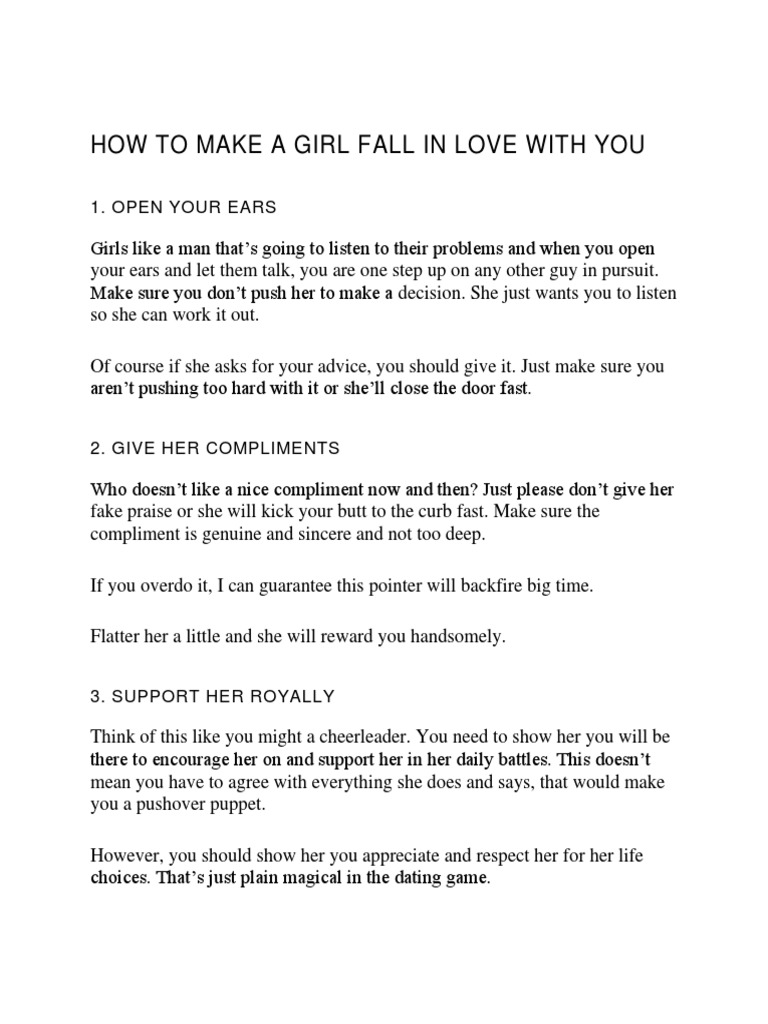 How To Make A Girl Fall in Love With You | PDF