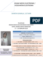 Konsep Rekam Medis Elektronik / Rekam Kesehatan Elektronik: Shinta Kumala, S.ST - Mik