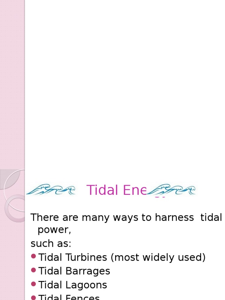 Wave Tidal Power | PDF | Tide | Energy Production