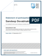 Sandeep Devabhaktuni: Statement of Participation