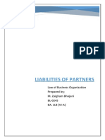 Analysis of Liability of Partners in Partnership 