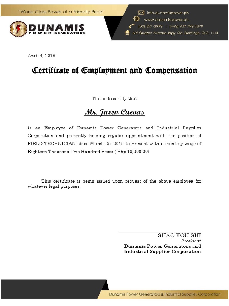 certificate-of-employment-with-compensation-pdf