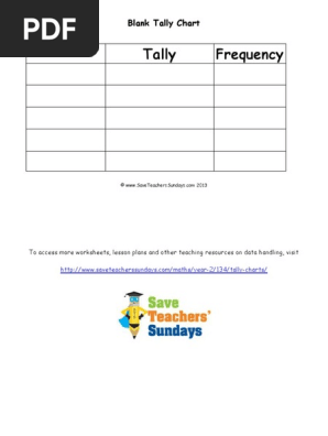 Blank Tally Chart Template