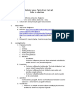 Semi-Detailed Lesson Plan in Grade 8 Ipil-Ipil Order of Adjectives