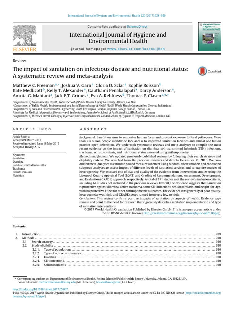 International Journal of Hygiene and Environmental Health: Review | PDF ...