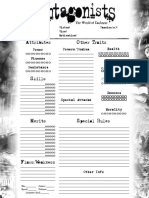 The World of Darkness Character Sheet