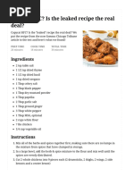 KFC_ is the Leaked Recipe the Real Deal_ - Rock Recipes