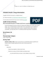 Inhaled Insulin: Drug Information: ALERT: US Boxed Warning