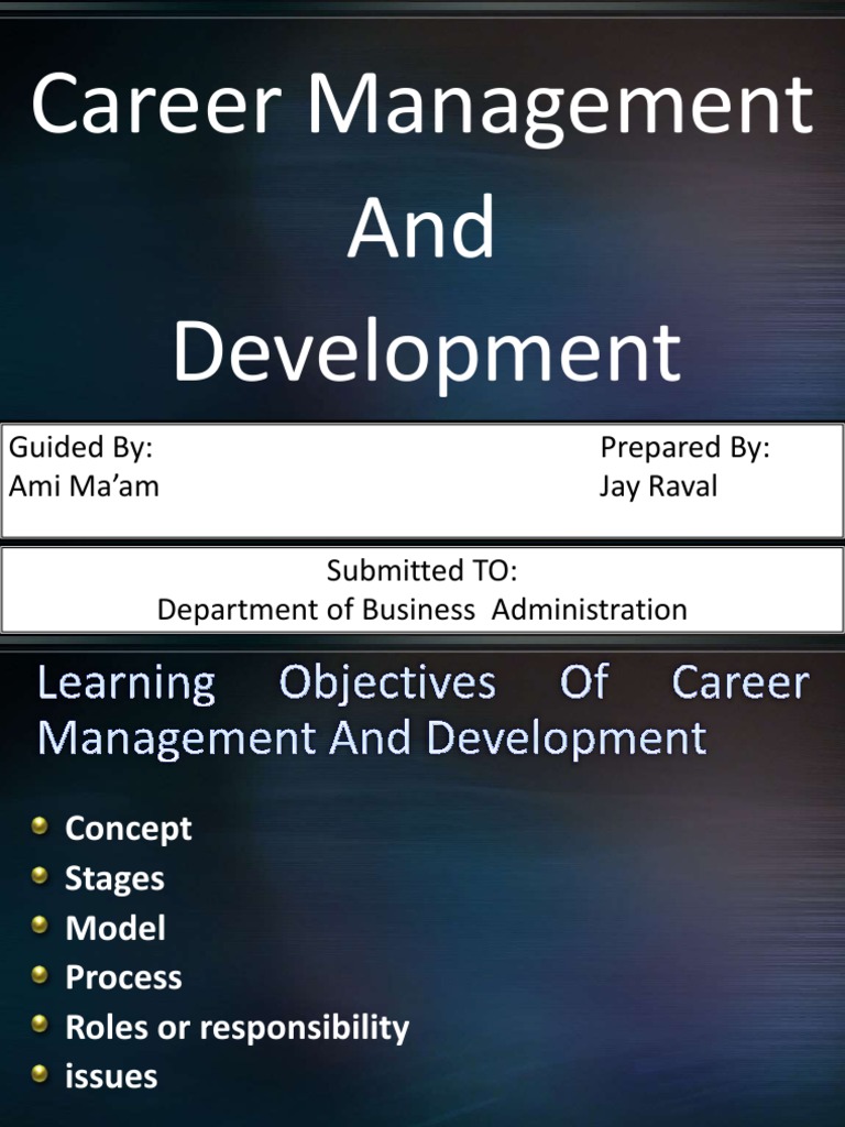 Career Management and Development Guide | PDF | Employment | Goal