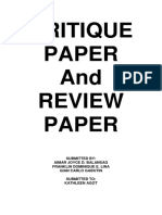 Critique Paper and Review Paper