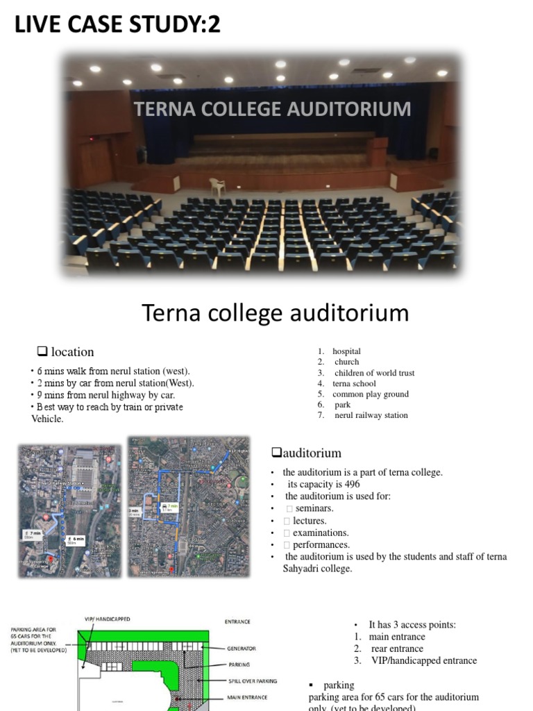 Terna College Auditorium Case Study | PDF | Wall | Building Engineering