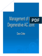 Management of The Degenerative AC Joint