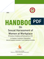 Handbook on Sexual Harassment of Women at Workplace