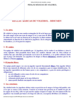 REGLAS BÁSICAS DE VOLEIBOL - Voleibol PDF