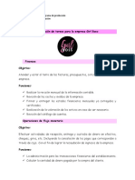 Descripción de Tareas para La Empresa Girl Boss