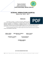 School Operations Manual: San Agustin National High School