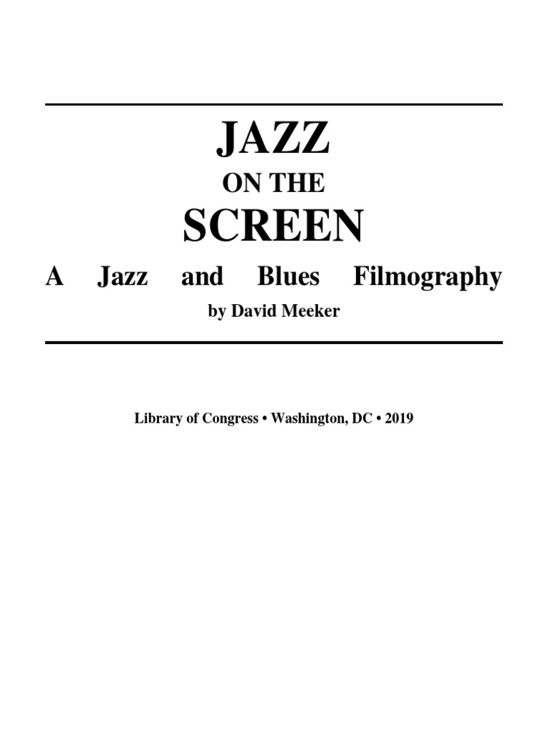 Jazz in Film PDF Jazz Film Score