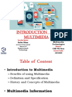 Introduction To Multimedia: Course Name: Faculty Name