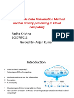 A Retrievable Data Perturbation Method Used in Privacy-Preserving in Cloud Computing