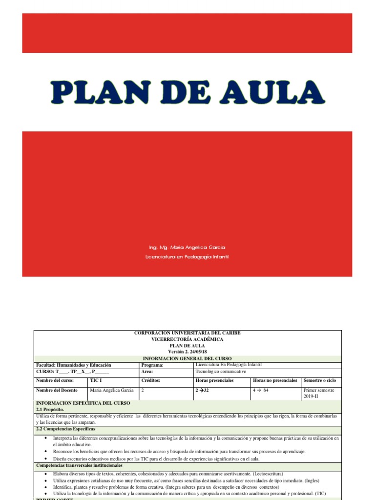 Plan de Aula - TIC-I | PDF | Tecnología de información y comunicaciones ...