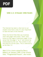 Web 2.0: Dynamic Web Pages