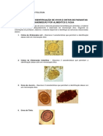 Identificação de ovos e cistos de parasitas transmitidos por alimentos