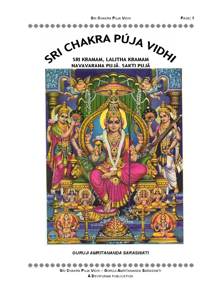 Sri Chakra Navavarana Puja Guide | PDF | Devi | Chakra