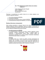 Procedimiento de gestión interna de residuos cortopunzantes en instituciones de salud