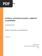 Physical Activity in Elders - Bariers and Benefits