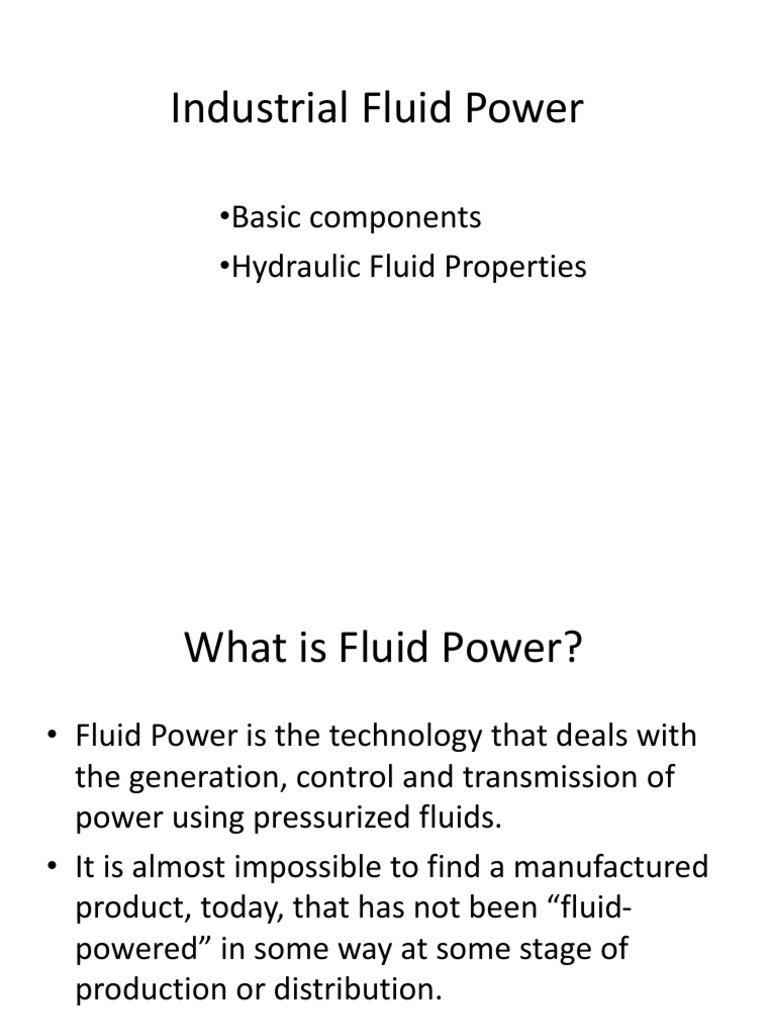 Fluid Power Systems Overview | PDF | Hydraulics | Pump