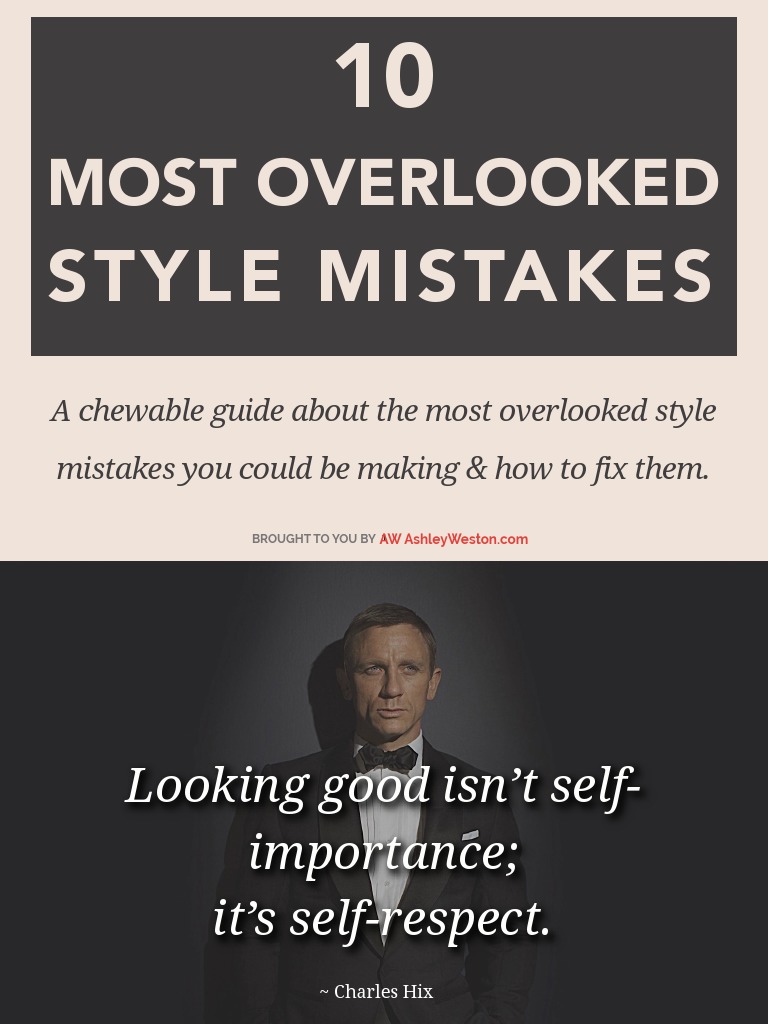 Overlooked Style Mistakes for Men | PDF | Suit (Clothing) | Clothing