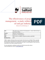 The Effectiviness of Project Risk Management: A Study Within The Libyan Oil and Gas Industry