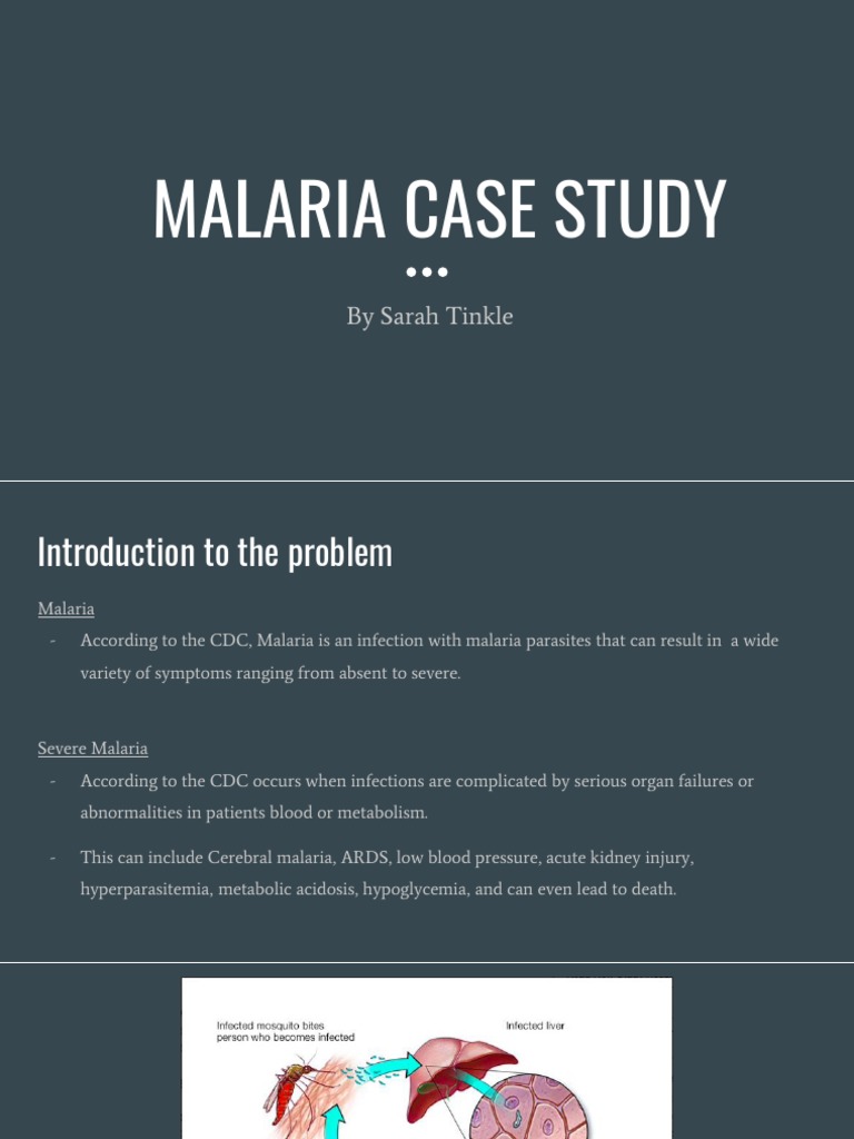 Malaria Case Study PDF Malaria Patient