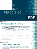 PGP ELECTIVE SELECTION GUIDELINES