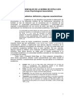 Algunos Aspectos Esenciales de La Norma de Estilo Apa PDF