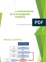 Aspectos Administrativos de La Investigación