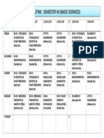 Class Routine: Semester Vii (Basic Sciences)