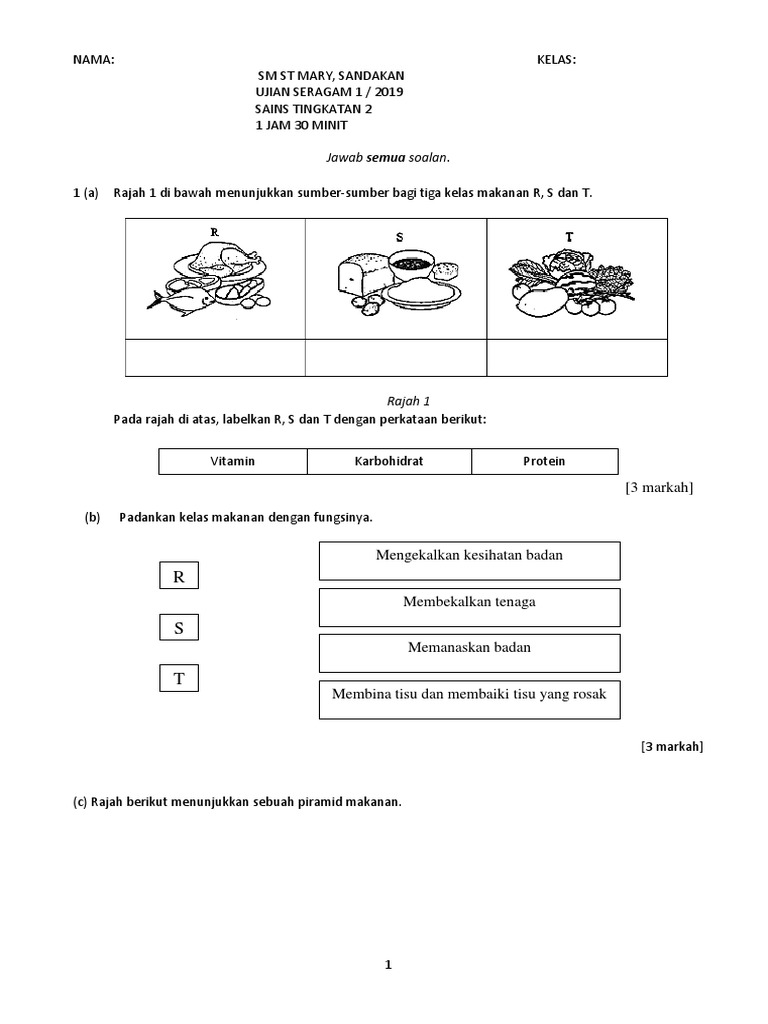 Ujian Bulanan Sains Tingkatan 2 Kssm Pdf