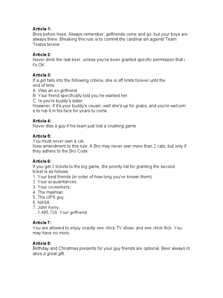 Bro code pdf