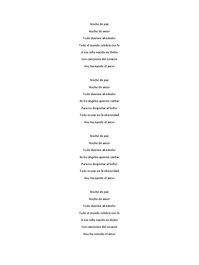 Noche de Paz - Letra PDF | PDF