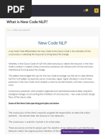 WWW Nlpacademy Co Uk What Is New Code NLP