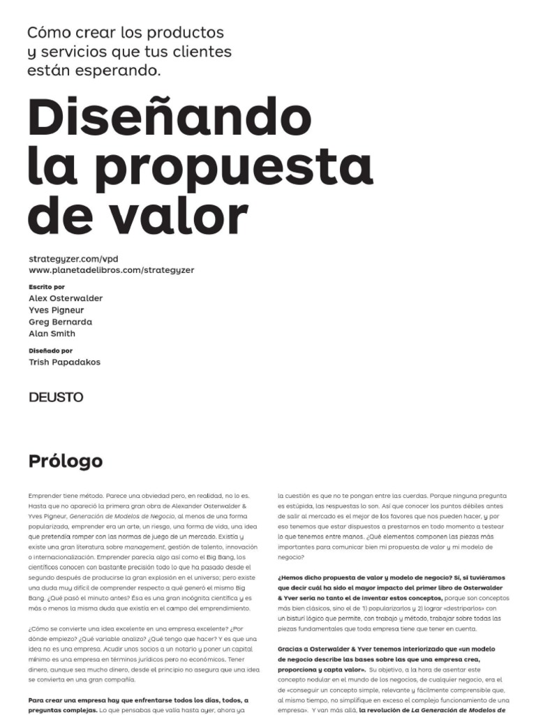 Diseño de Una Propuesta de Valor | PDF