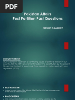 Post Past Papers of Pakistan Affairs