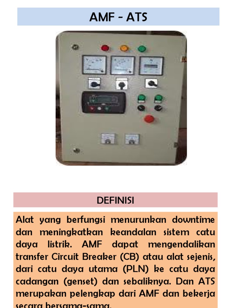 Panel AMF-ATS: Fungsi dan Komponen | PDF