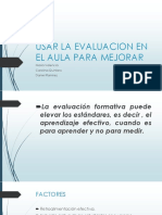 Usar La Evaluacion en El Aula para Mejorar