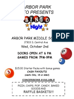Bingo Flyer Oct