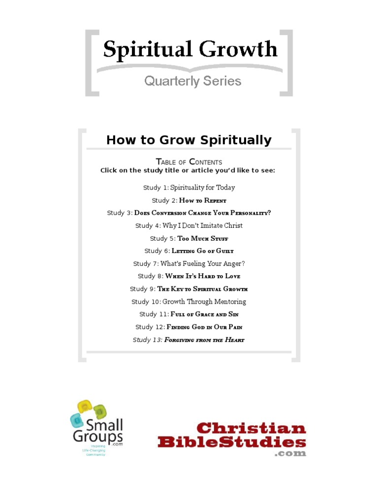 How To Grow Spirituality PDF Repentance Spirituality