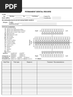 Permanent Dental Record: Name of Hospital: Address